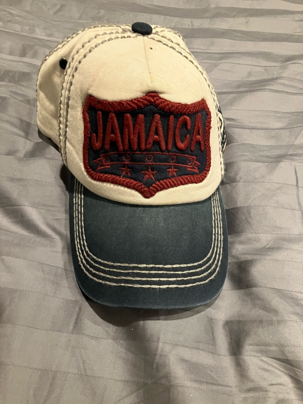 Jamaica Embroidered Two-Tone Baseball Cap